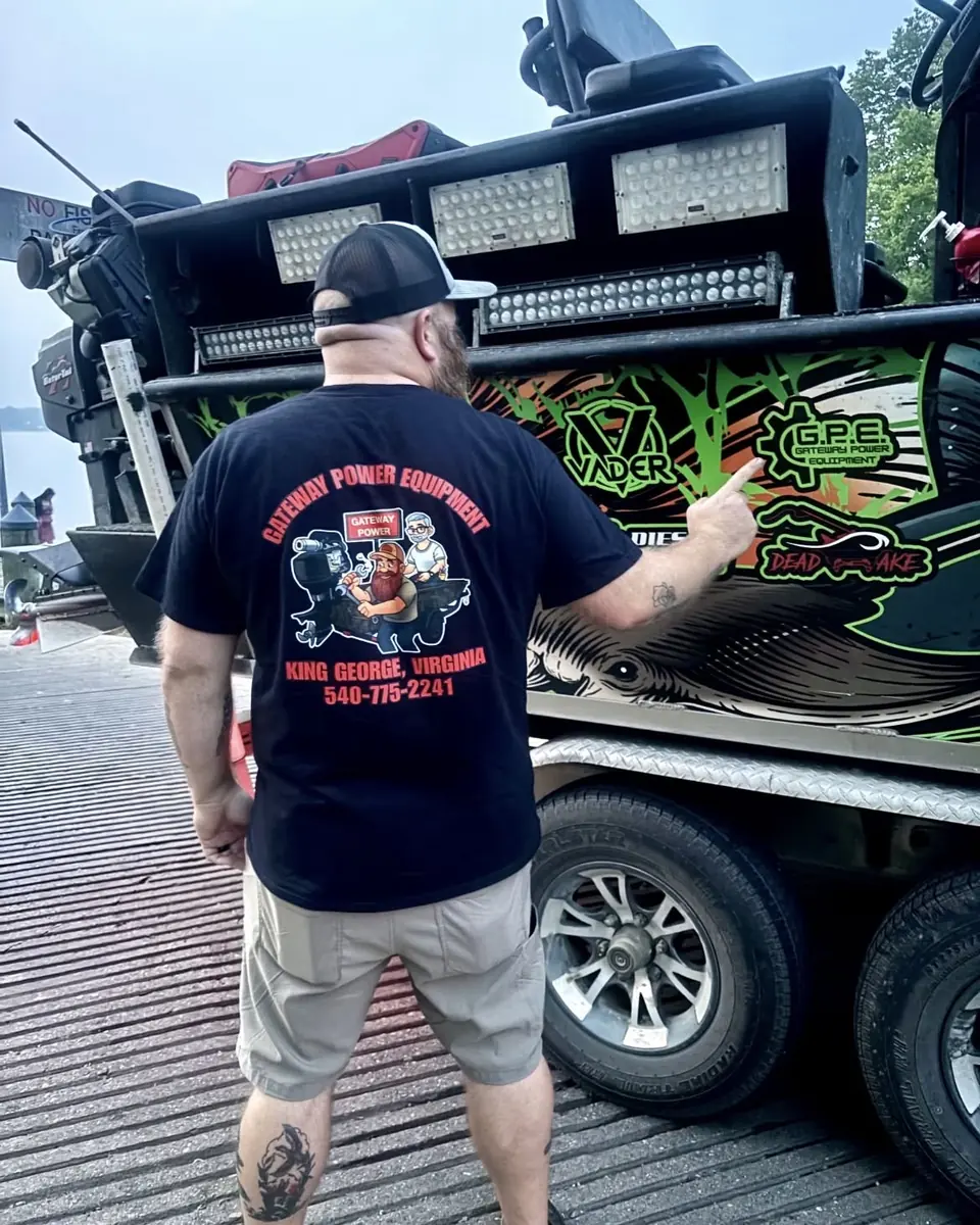 Gateway Power Equipment branded shirt and truck wrap